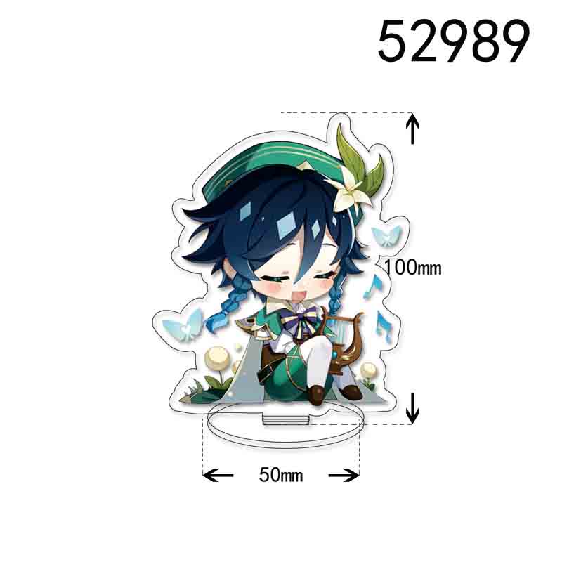 Mô hình standee genshin impact game anime chibi nhân vật Xiao Venti Albedo Kazuha Qiqi Zhongli dễ thương 10cm HM Decor