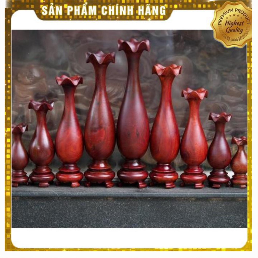 Bộ lục bình mini 9 món gỗ hương ( kích thước lần lượt 37cm, 32cm, 30cm, 27cm, 23cm, 20cm, 17cm, 14cm, 11cm )