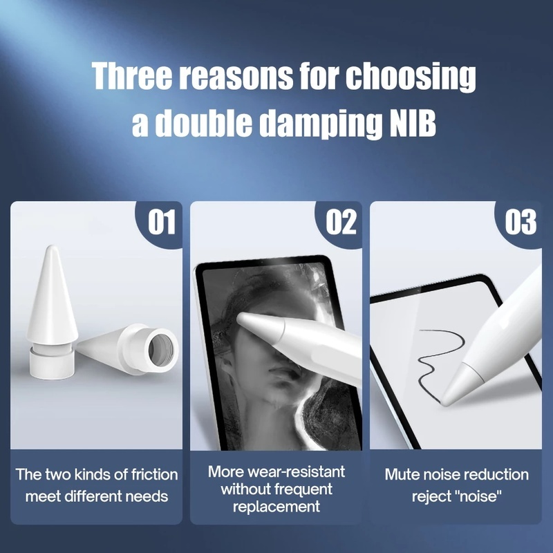 1 Bút Cảm Ứng Đầu Bút Thay Thế Thông Dụng Cho Apple Pencil Thế Hệ 1 2