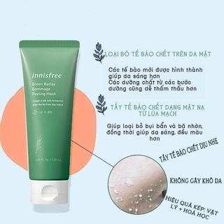 Tẩy Da Bào Chết Lúa Mạch Innisfree Green Barley Gommage Peeling Mask 120ml