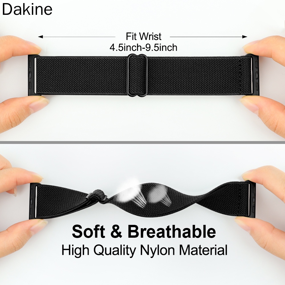 Dây Đeo Nylon Co Giãn Có Thể Điều Chỉnh Cho Đồng Hồ Apple 42mm 44mm 38mm 40mm Se / 6 / 5 / 4 / 3 / 2 / 1