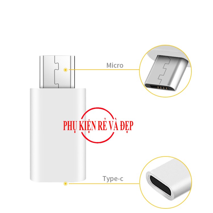 Đầu chuyển đổi sạc và OTG từ Type C sang Micro USB