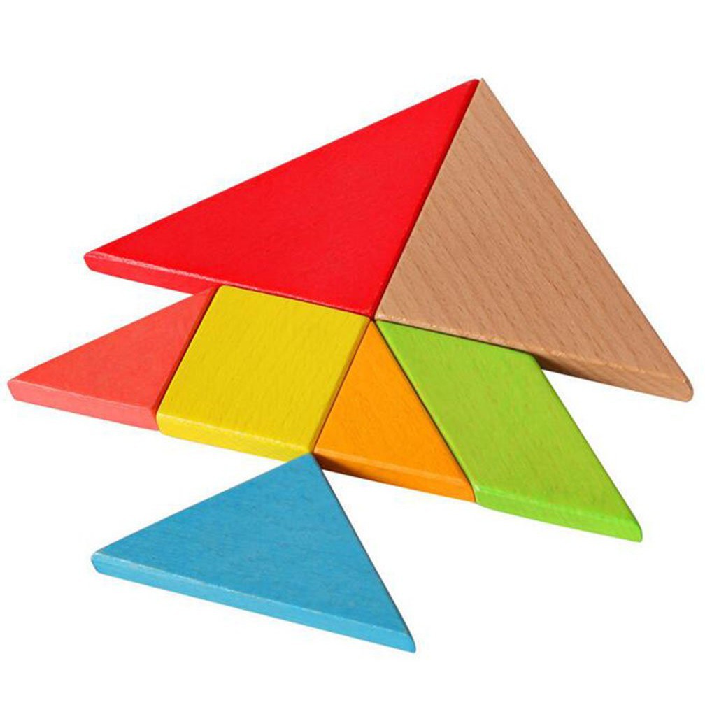 Đồ chơi xếp hình Tangram gỗ thông minh giáo dục montessori cho bé tư duy phát triển trí tuệ Space Kids