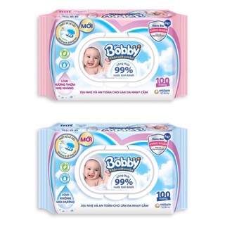 Khăn giấy ướt Bobby 100 tờ
