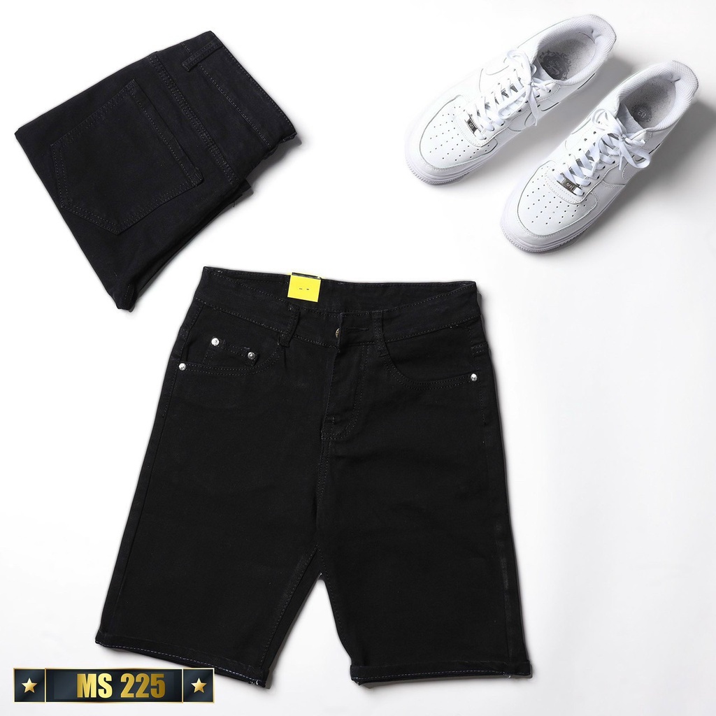 Quần Short Ngố Nam Màu Đen OBOKFASHION, Quần Bò Nam Lửng QSN3334