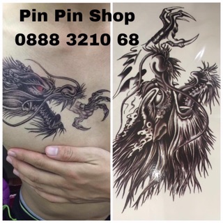Hình xăm dán ( đầu rồng bé )