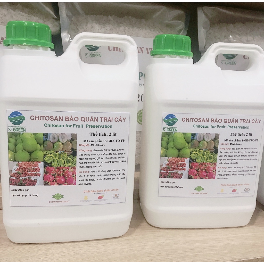 Chitosan bảo quản trái cây , hoàn toàn từ thiên nhiên, dùng cho trái cây xuất khẩu và cửa hàng nông sản Organic.