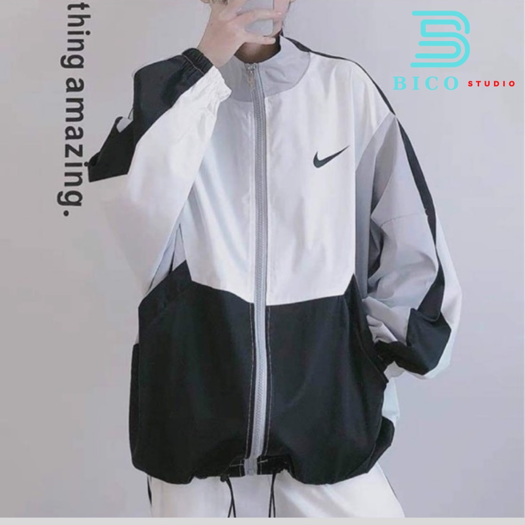 Áo Khoác Gió Nam Nữ, Áo Khoác Nike Logo Vintage Chất Cao Cấp - BICO Studio