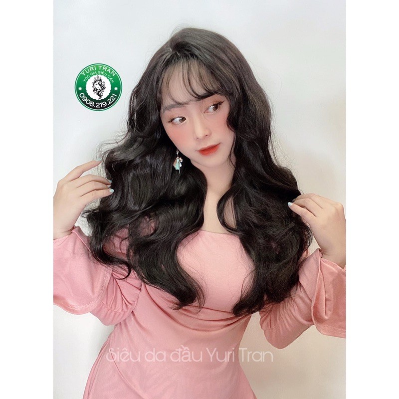 [ẢNH THẬT] Tóc giả nguyên đầu nữ (Tóc bộ siêu da đầu Lace wig mái lưa thưa)