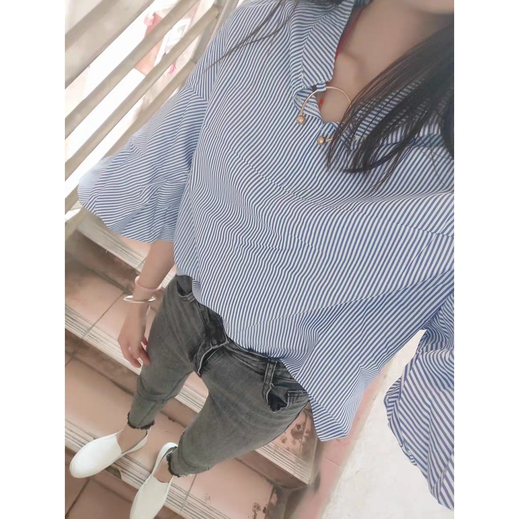 Áo tay bồng cổ phối phụ kiện (CÓ ẢNH THẬT) | BigBuy360 - bigbuy360.vn