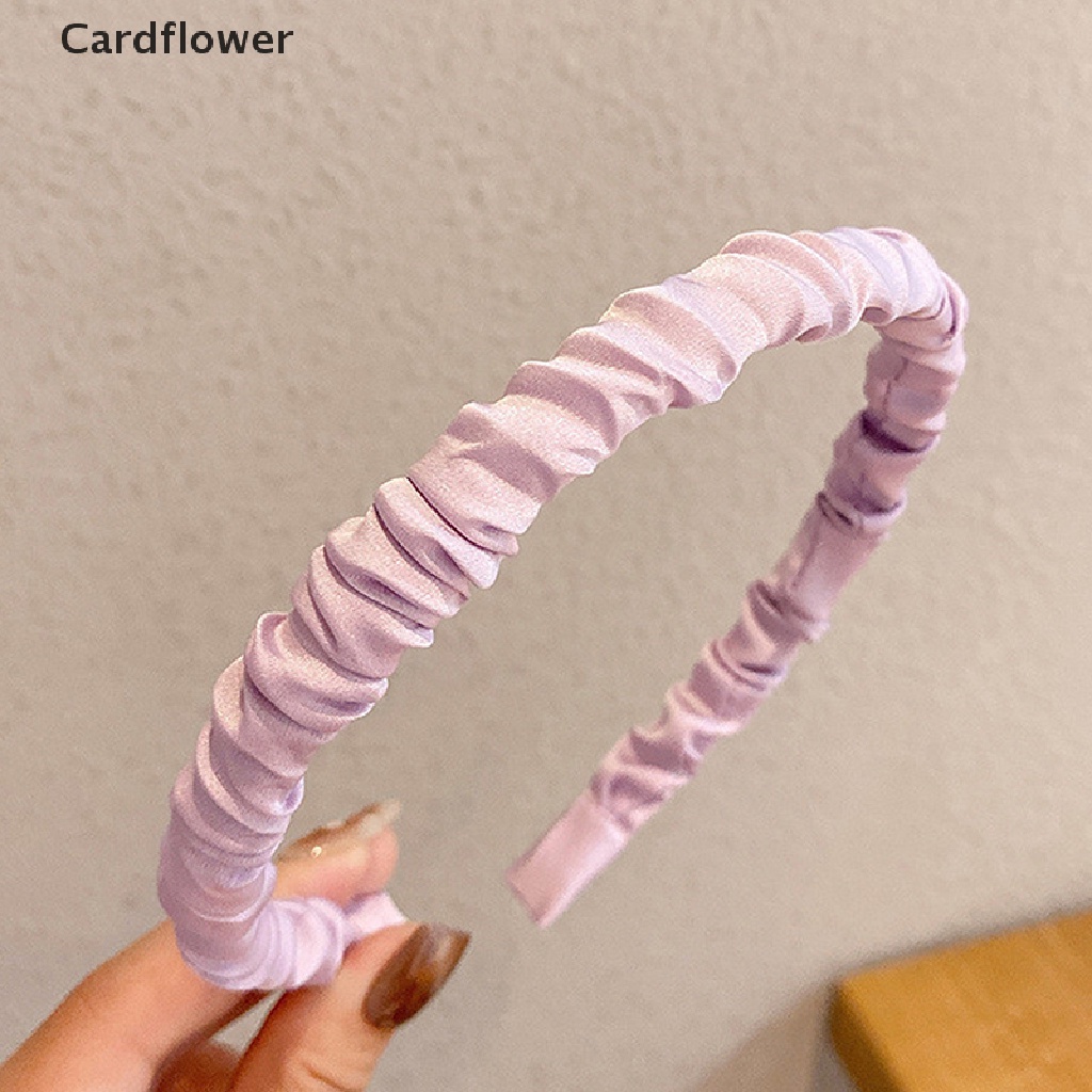 &lt; Cardflower &gt; Băng Đô Xếp Ly Mềm Mại Cá Nhân Thời Trang Đơn Giản Dành Cho Nữ Đang Giảm Giá