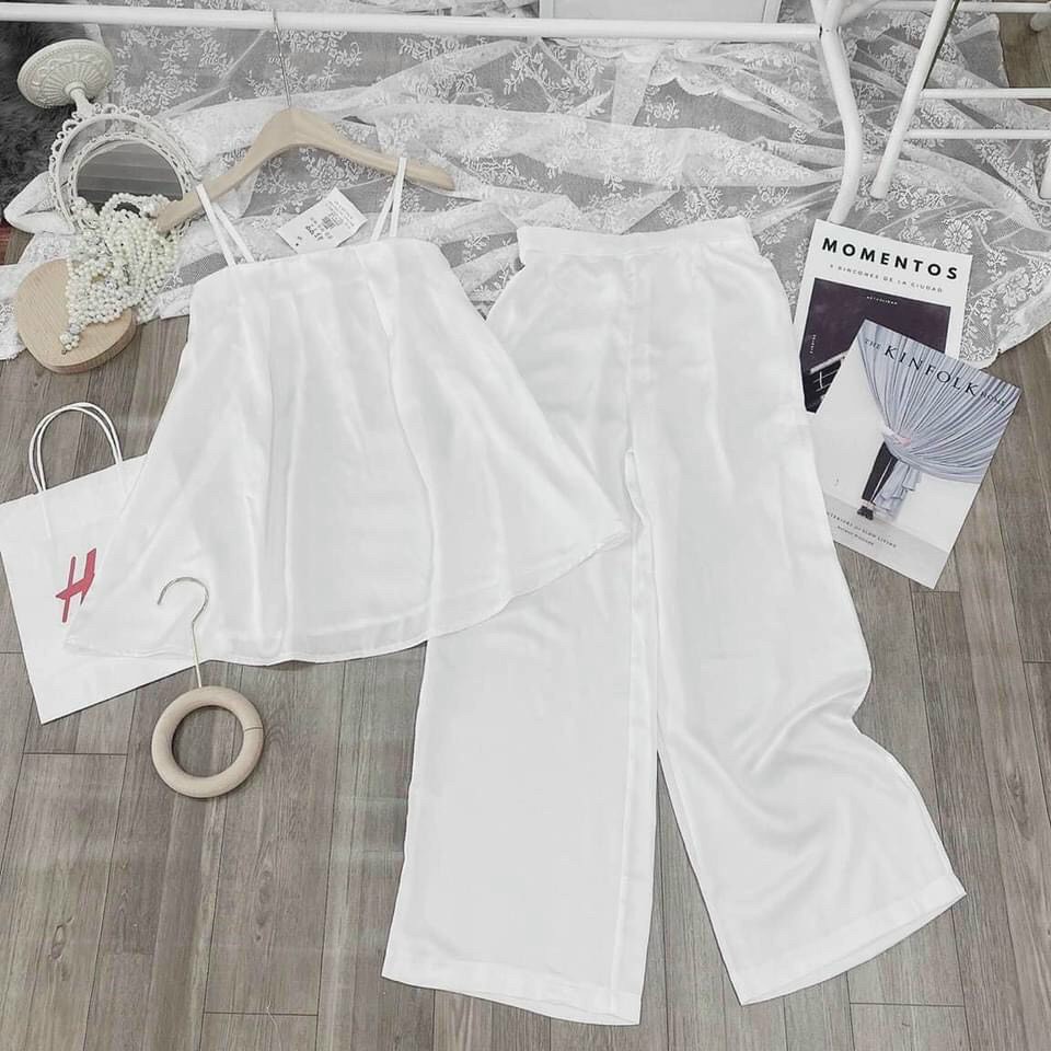 Set Áo Hai Dây Kết Hợp Cùng Quần Suông Thiết Kế Hiện Đại, Sexy Cực Tôn Dáng, Chất Vải Cao Cấp, Mềm, Mịn | BigBuy360 - bigbuy360.vn