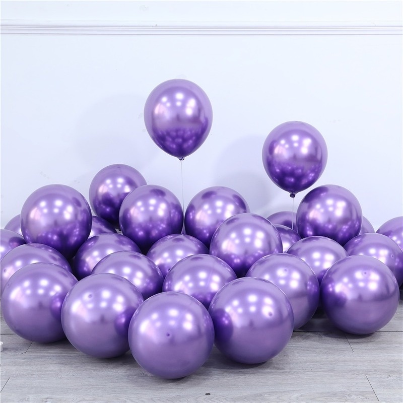 Bộ 5 Bong Bóng 12 &quot;Bằng Cao Su Latex Dày Màu Vàng Hồng Trang Trí Tiệc