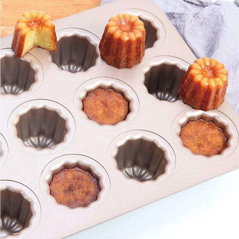 Khuôn Làm Bánh Canele Màu Vàng Chất Lượng Cao