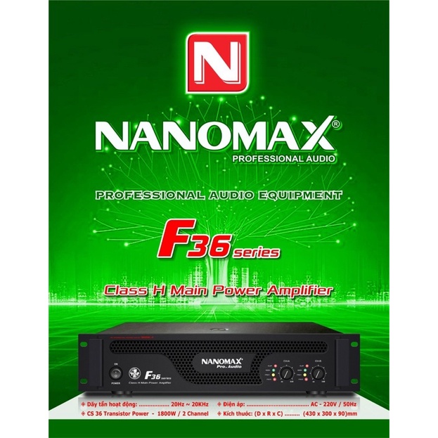 Main công suất Nanomax F35, F36, 36 sò công suất 3600w