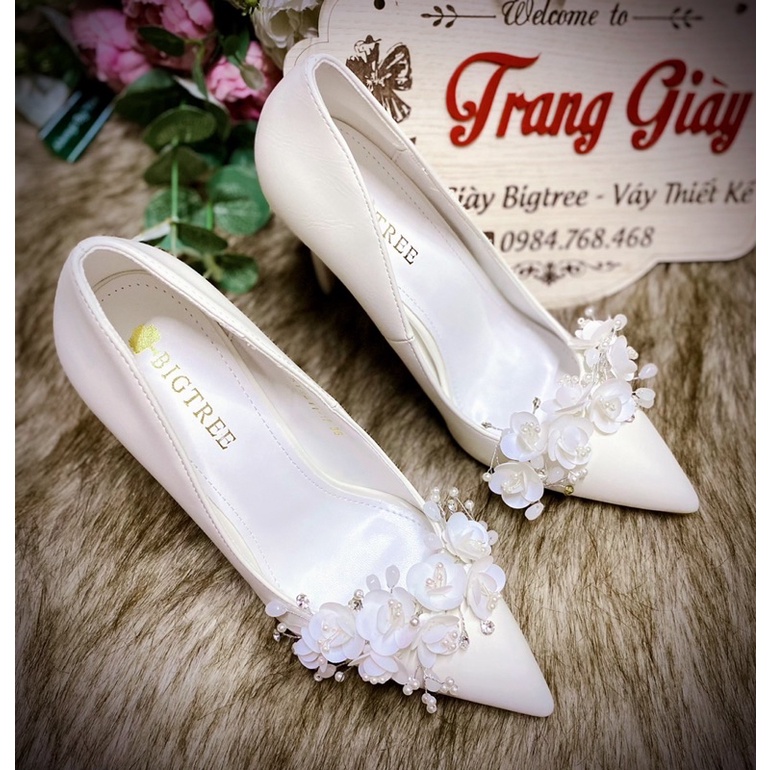 GIÀY CƯỚI THIẾT KẾ CAO CẤP HOA NGỌC TRÀ