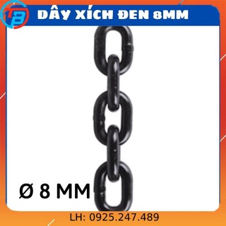 Dây xích đúc tải cao cấp phi 8mm dài 1 mét, xích đúc cẩu hàng ø 8, có cắt theo số lượng - cáp thép thủ đức
