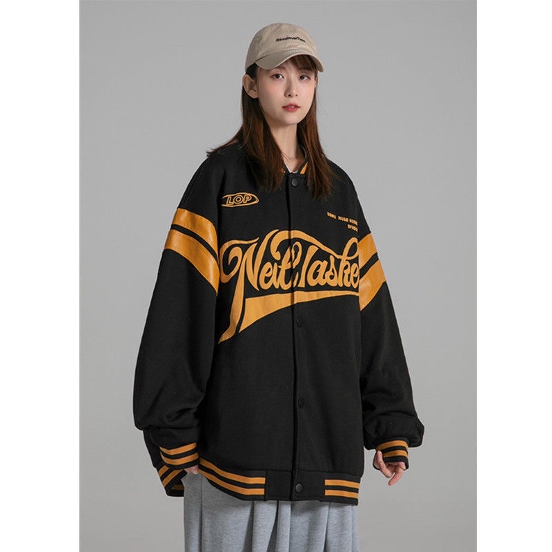 Áo khoác bomber varsity jacket nam nữ phong cách bóng chày siêu ngầu 2021