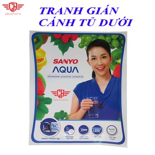 Tem dán tủ lạnh sanyo aqua cốc nước CH031
