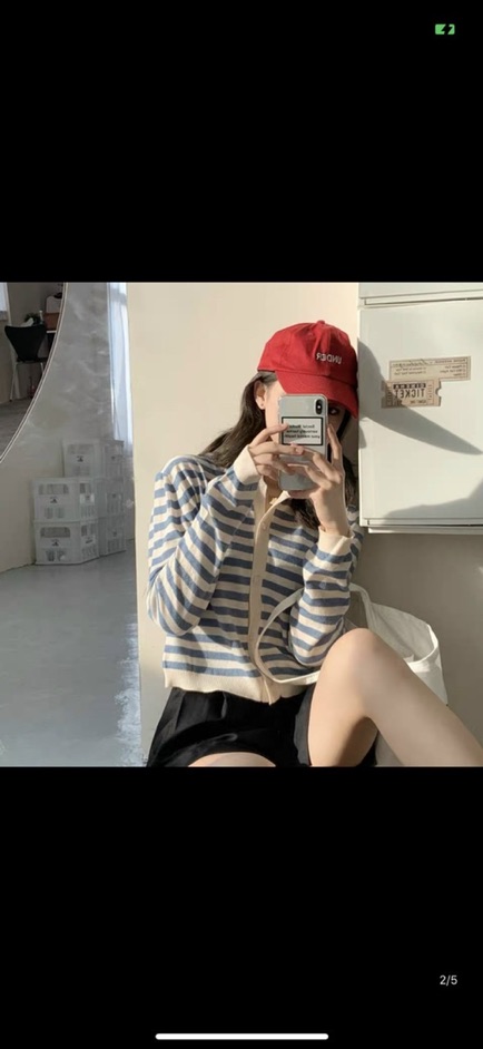Áo cardigan len mỏng Kẻ ngang Ulzzang style  Hàng Quảng Châu