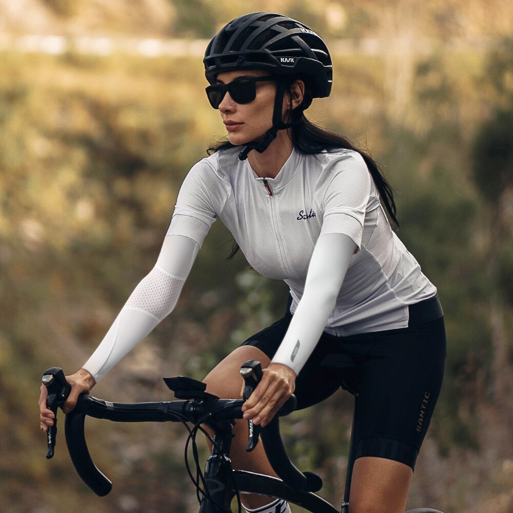 Găng cánh tay đi xe đạp SANTIC K20L8142 chống tia UV bảo vệ thoáng khí nhanh khô dành cho cả nam và nữ