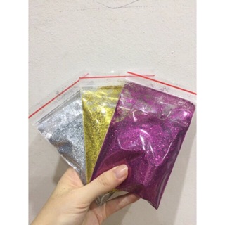 100g nhũ kim tuyến vàng, bạc, hồng, xanh hạt nhỏ y ảnh