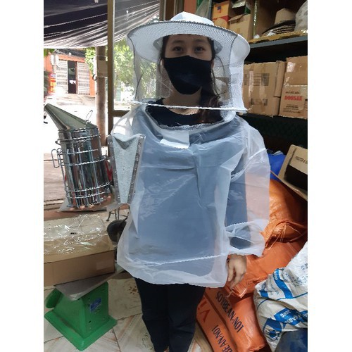 Mẫu Mới 2021 Áo Bắt Ong Liền Mũ Siêu Nhẹ Siêu Mát
