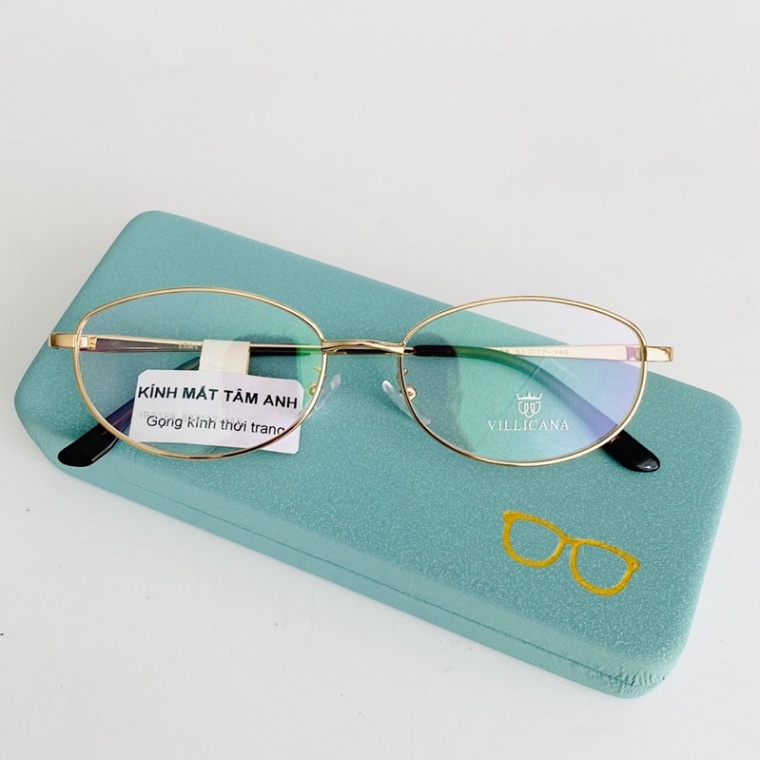Gọng kính kim loại mắt tròn NỮ Vilicana lắp kính cận - viễn - LOẠN theo yêu cầu