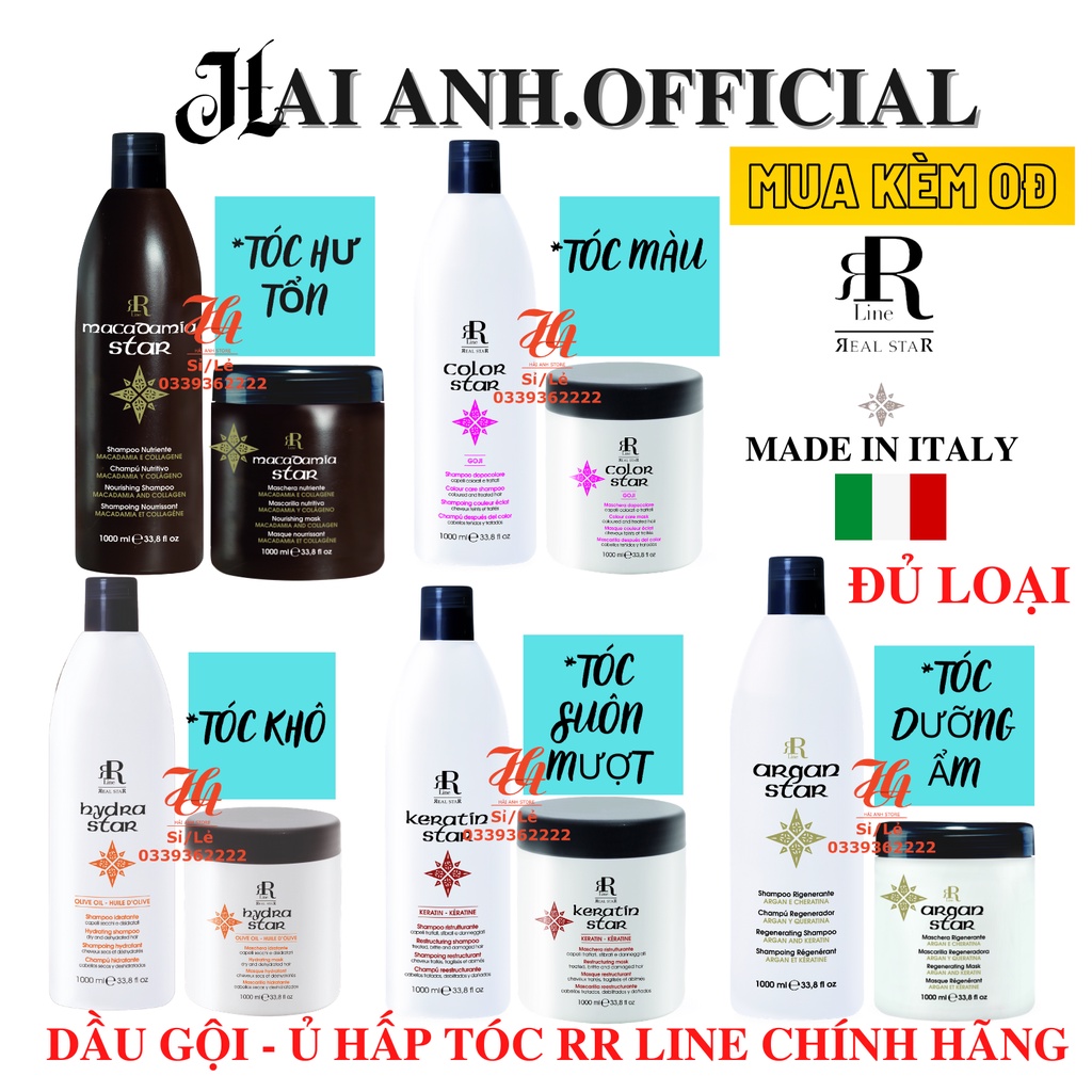 [ RR LINE ] Dầu Gội Dầu Xả Dưỡng Tóc ĐỦ LOẠI Mềm Mượt,Phục Hồi,Dưỡng Ẩm,Khô Sơ,Kiềm Dầu - Giảm Gãy Rụng