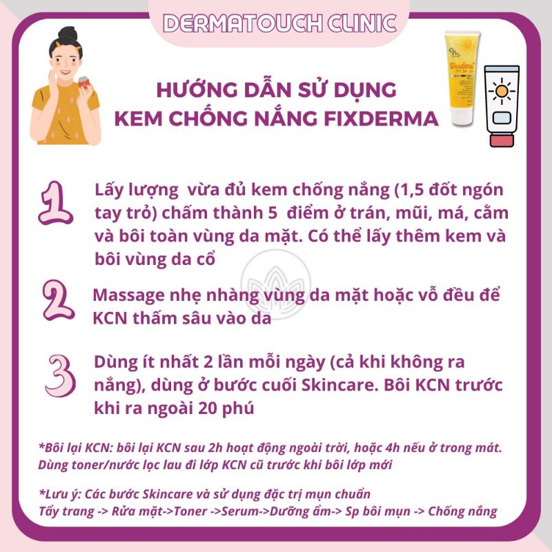 Kem Chống Nắng Fixderma Shadow SPF 50+ Cream/SPF 50+ Gel