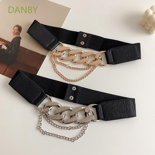 DANBY New Women Punk Belts Punk PU Leather Jeans Waist Strap Sweater Party Dress Tassel Chain Elegant Gothic Waistband