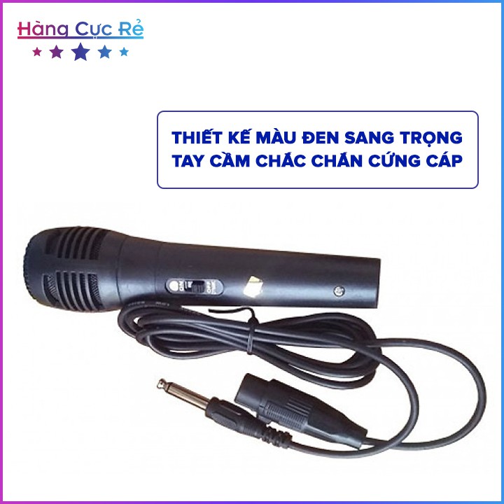 Bộ 2 MICRO karaoke thu âm siêu hay 🔵Freeship🔵 Micro chống hú giá rẻ có dây 2m - Shop Hàng Cực Rẻ