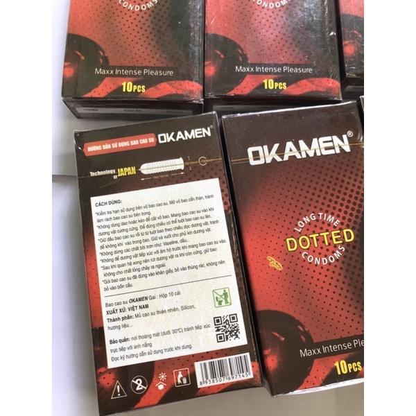 Bao cao su gai Okamen hộp 10cái