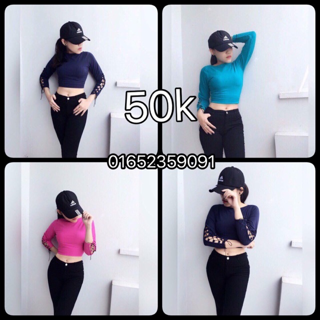 Áo Crop Đan Tay