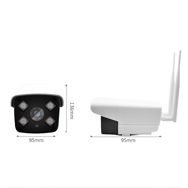 [Siêu rẻ] Smart Care Camera Wifi Không Dây Ngoài Trời 2 Râu X4000 - HD720 - Chống Nước