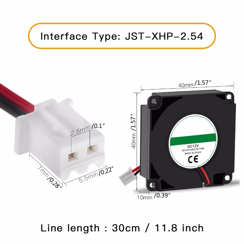 Quạt Tản Nhiệt Thủy Lực 40x10mm 4010 Cho DC Không Chổi Than 2 P
