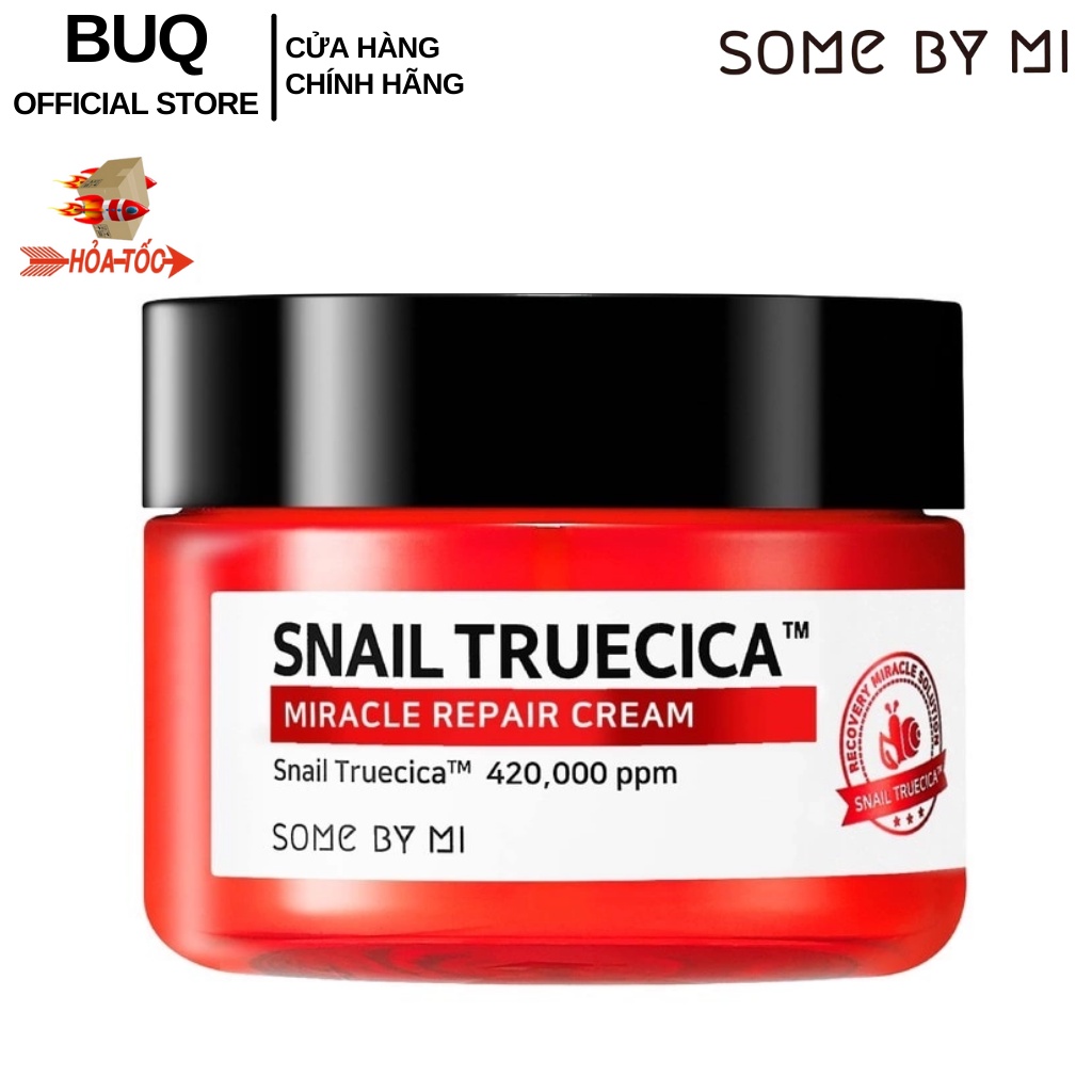 Kem Dưỡng Ẩm Và Phục Hồi Da , Mờ Sẹo Lõm Some By Mi Snail Truecica Miracle Repair Cream 60g