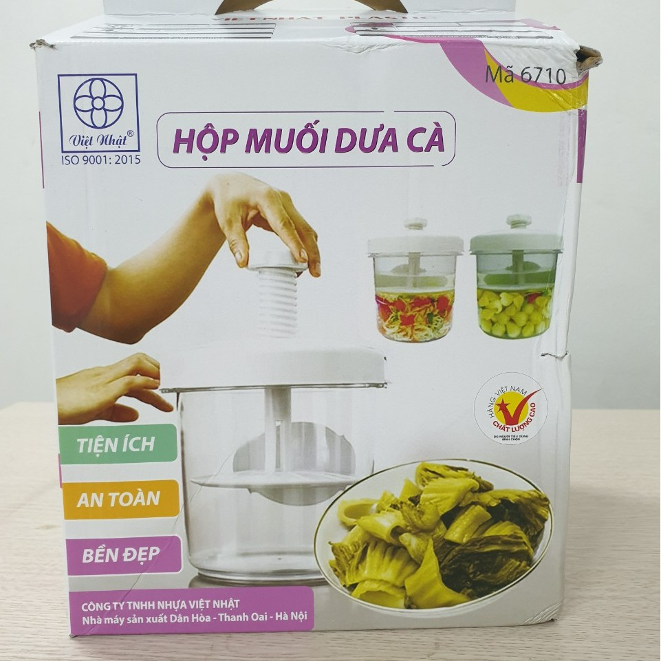 Hộp muối dưa, cà và các sản phẩm khác. Hệ thống nén tự động, đơn giản, tiện ích -Việt Nhật  6710 và 6711