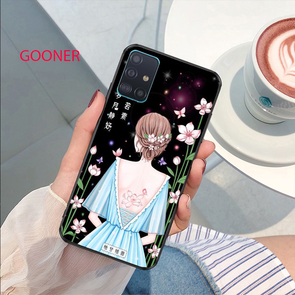 Ốp lưng sam sung a51-a71-a31-m51 in hình cô gái dễ thương  siêu đẹp
