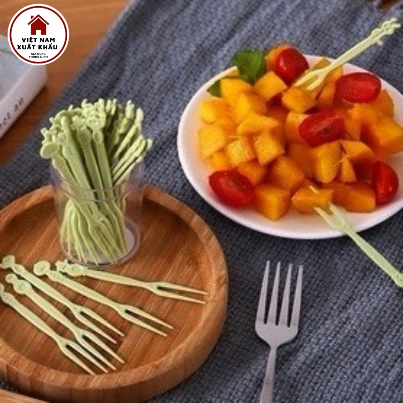 Dĩa Ăn Hoa Quả, Trái Cây, Bánh Kẹo Bằng Nhựa Tiện Gọn Bộ 50 Cái