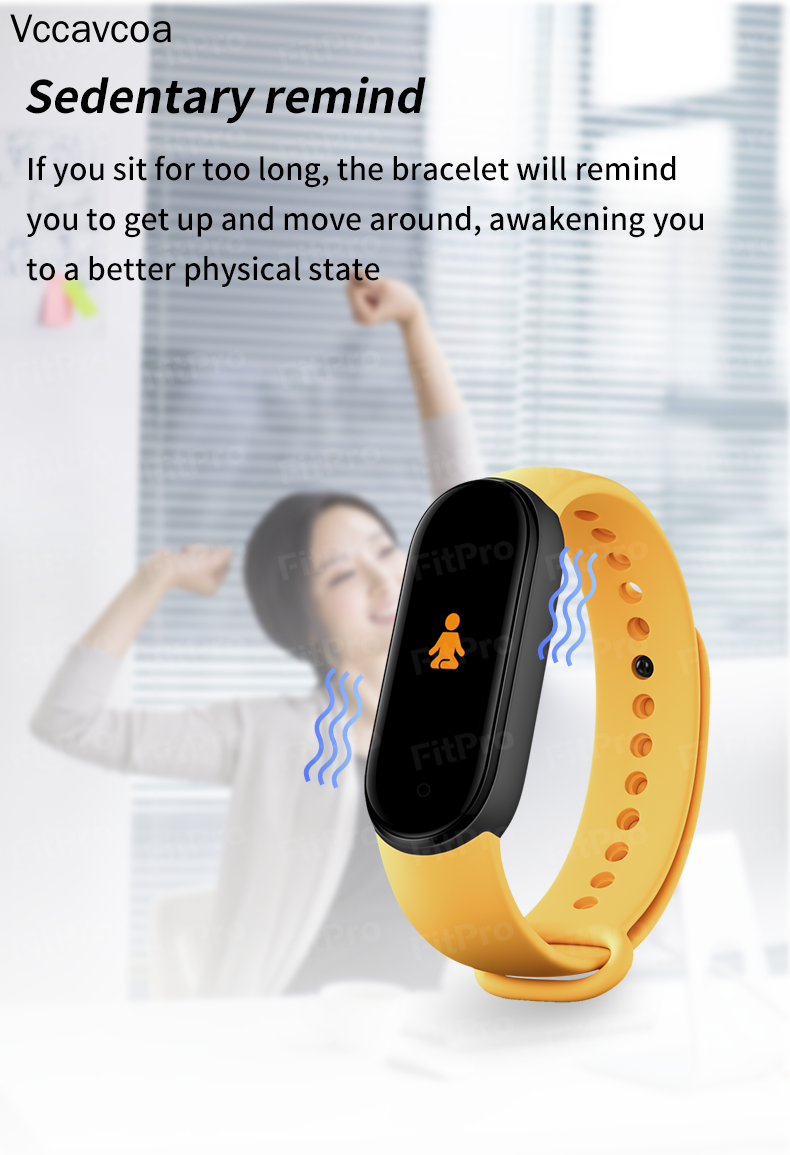 Vòng tay thông minh mi5 pk xiaomi miband5 đo nhịp tim huyết áp