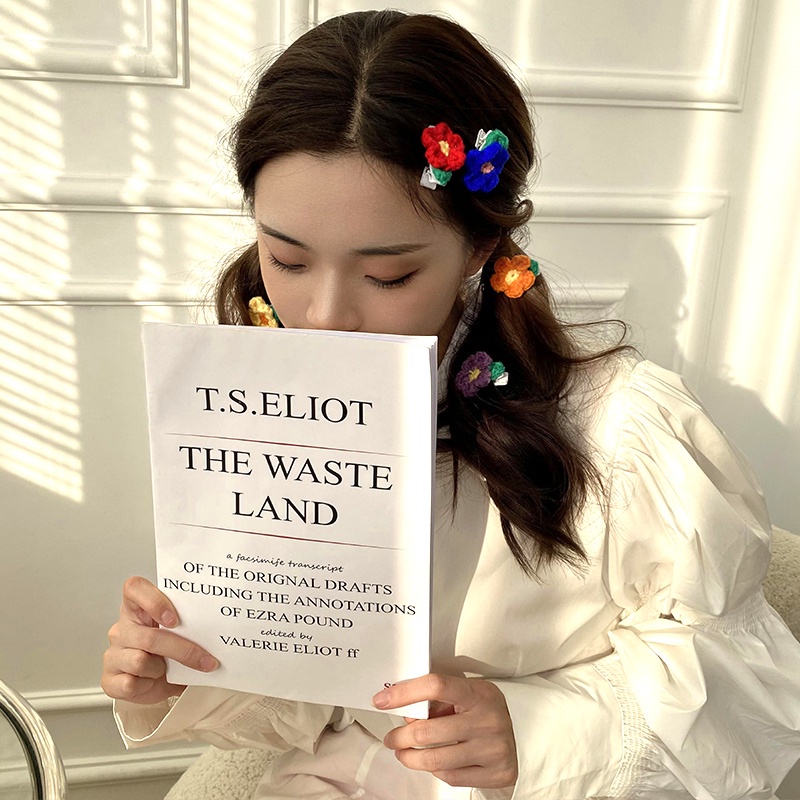 Kẹp tóc len hình hoa nhiều màu sắc dễ thương cho nữ