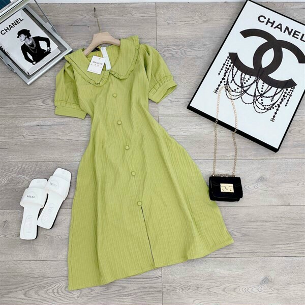 Đầm maxi dáng dài dự tiệc, đầm tiểu thư tay phồng phong cách cá tính, dễ thương