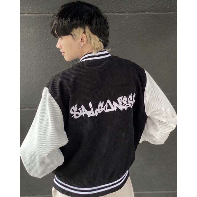 Áo Khoác Varsity Jacket SGES Nhung Tăm Bóng Chày Unisex Nam Nữ Form Rộng Local Bra