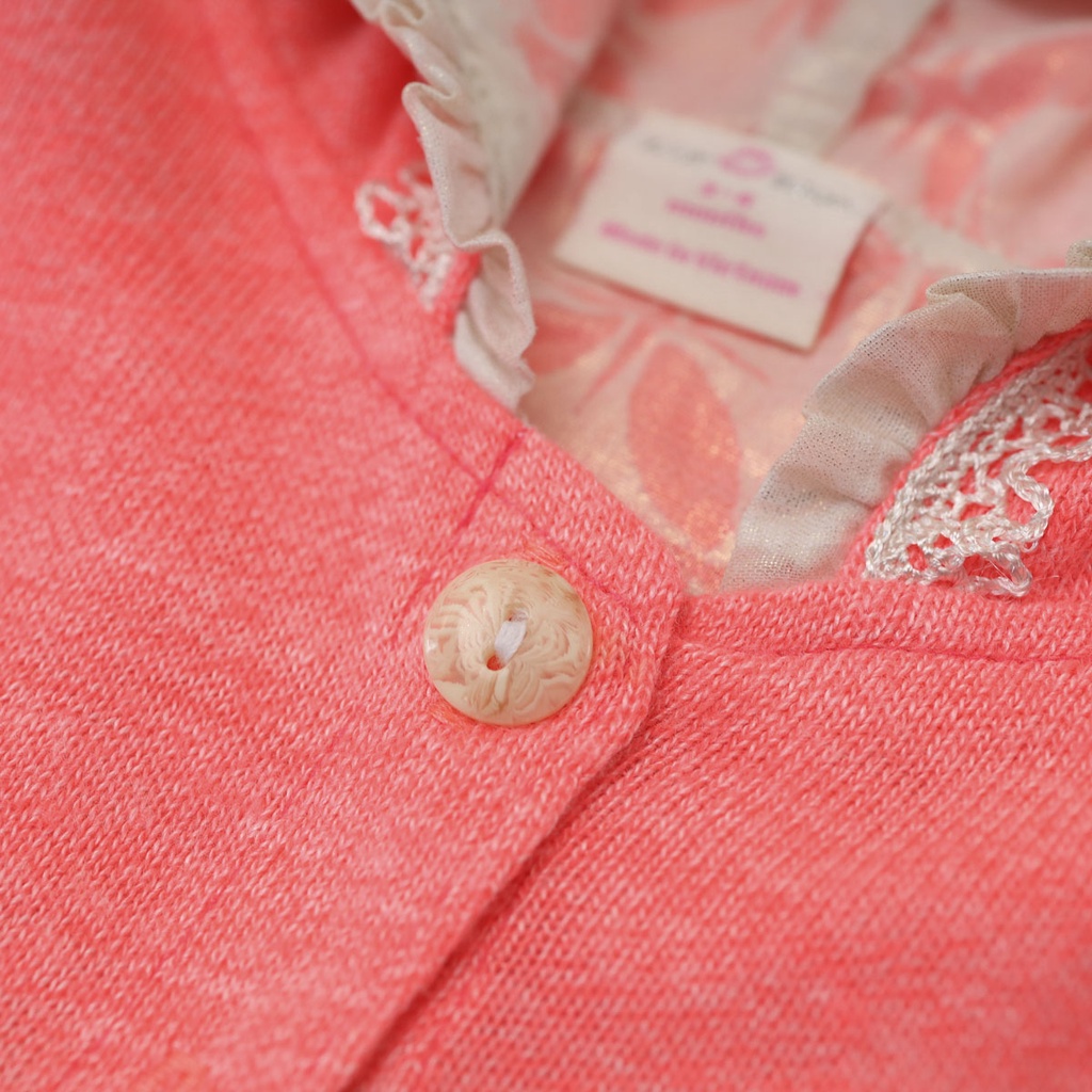 Áo khoác bé gái hồng tai thỏ 5-15kg Thời trang trẻ em WINKIDS chuyên quần áo cho bé