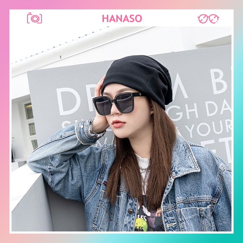 Kính mát thời trang nam nữ mắt vuông chống tia UV phong cách Ulzzang đẹp cute giá rẻ HANASO 206