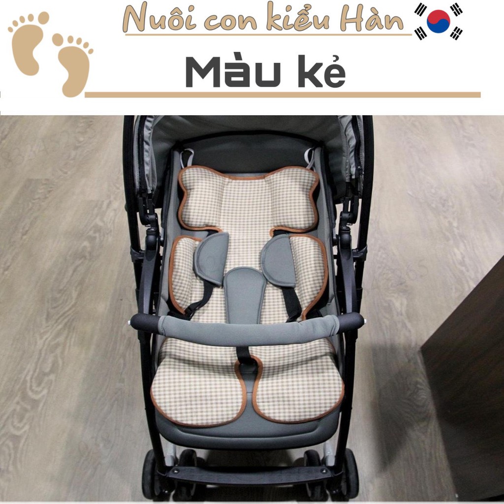 Đệm Lót Xe Đẩy Monona Và Đệm Lót Hàn Quốc Nệm Lót Cho Bé Nằm Êm Ái Thoáng Khí Không Bị Bí Lưng