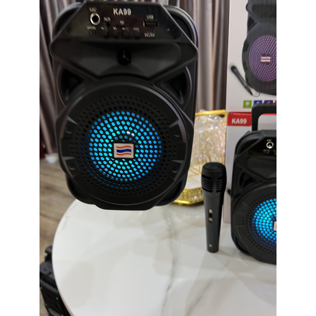 [Mã ELHACE giảm 4% đơn 300K] Loa karaoke Bluetooth KA99 Nhập Thái Lan - Kèm Mic Karaoke Nghe nhạc Thẻ Nhớ USB