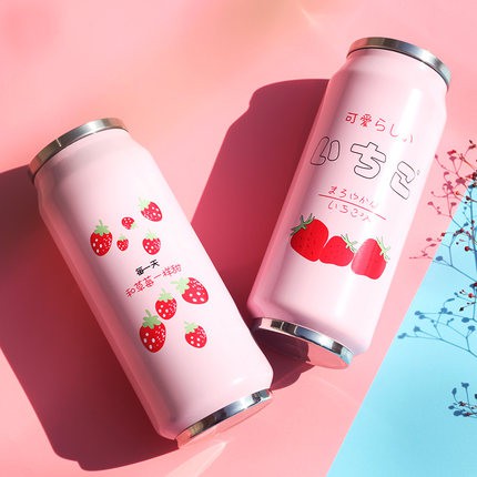 Bình Giữ Nhiệt Strawberry Phong Cách Hàn Quốc Giữ Nóng Lạnh, 2 Lớp inox 304, Không Mùi | BigBuy360 - bigbuy360.vn