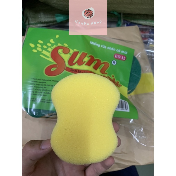 (Siêu Rẻ) 12 Miếng Mút Eo 2 Mặt Tiện Lợi Thương Hiệu Sum